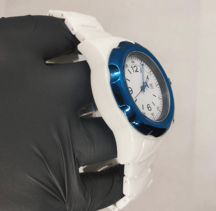 White + Blue Ceramic 50mm Invicate Swiss Made Watch