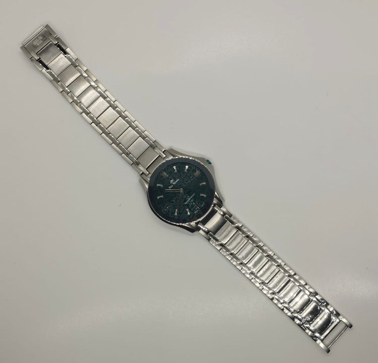 Slim Design Stainless Steel Green Japanese Watch