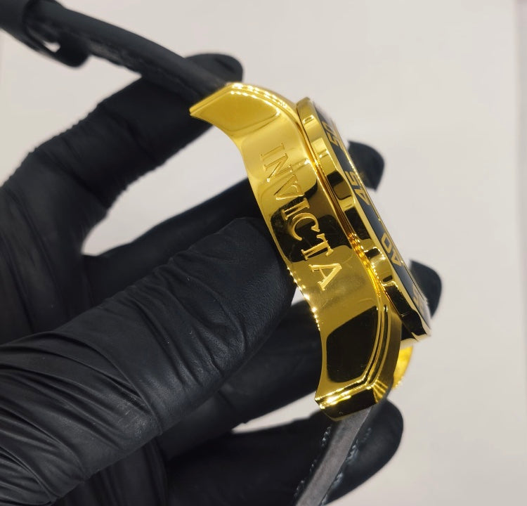 LA Invicta Pro Driver Golden Luxurious Watch