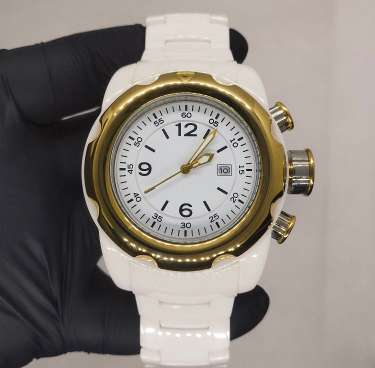 White 50mm Ceramic Invicta Swiss Made  Watch