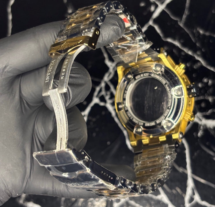 Invicta Reverse Golden 2 Tone Luxury Watch