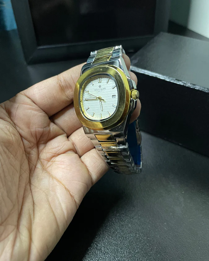 PATEK PHILIPPE NAUTILUS – SILVER GOLDEN & WHITE